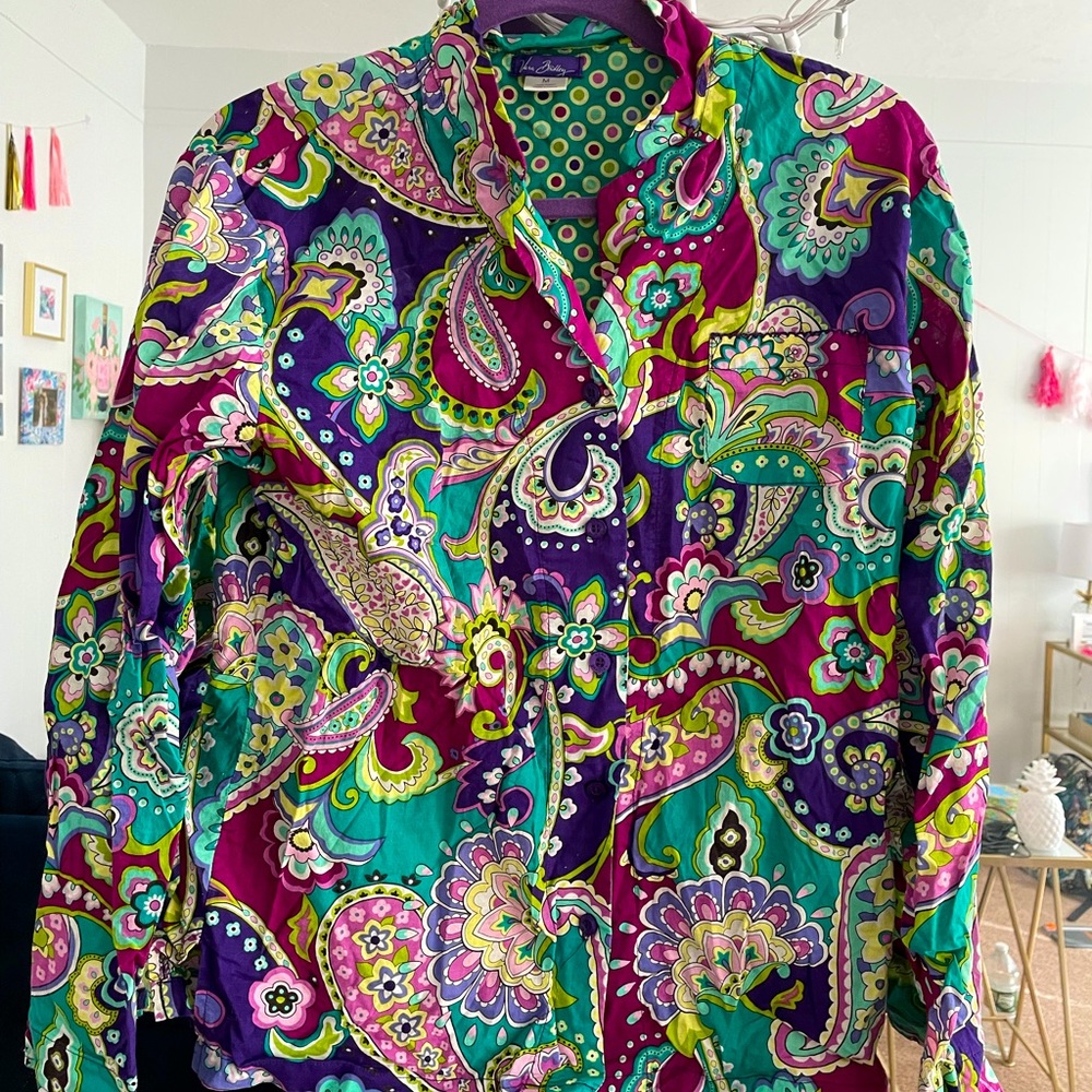 EUC Vera Bradley Pajama shirt